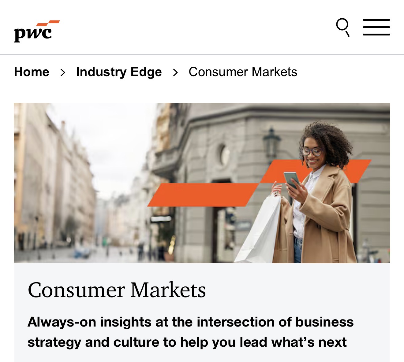Consumer Markets Sector Campaigns